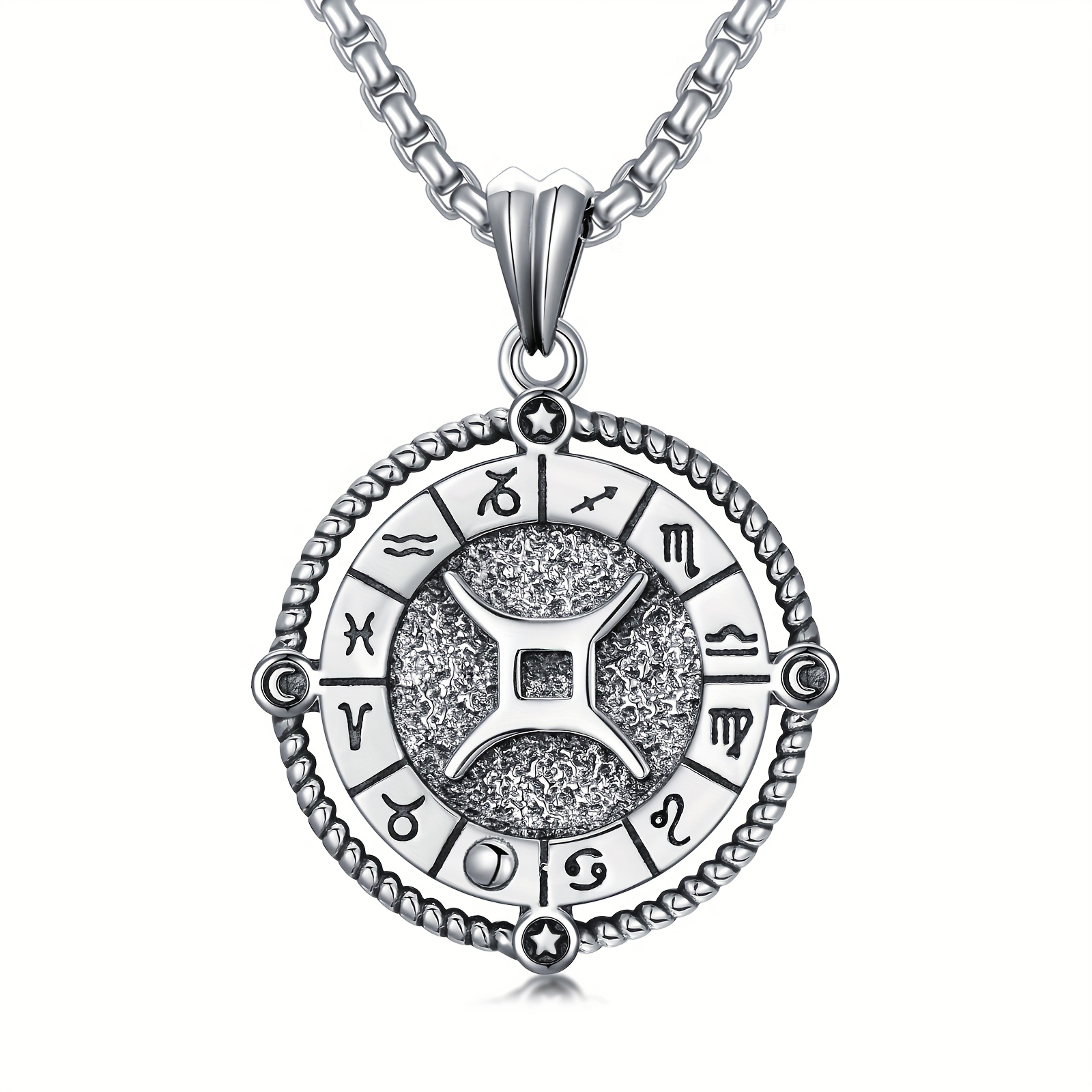 925 Silver Zodiac Sign Necklace with Constellation Pendant